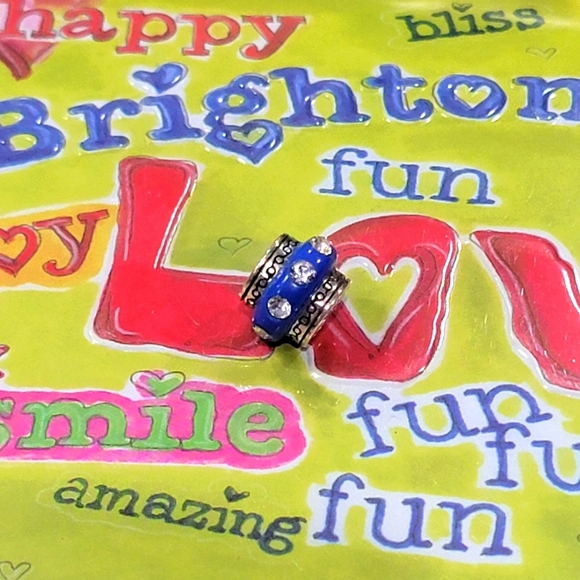 Brighton Jewelry - RETIRED BRIGHTON DAZZLER ROUND SAPPHIRE BLUE SPACER/BEAD